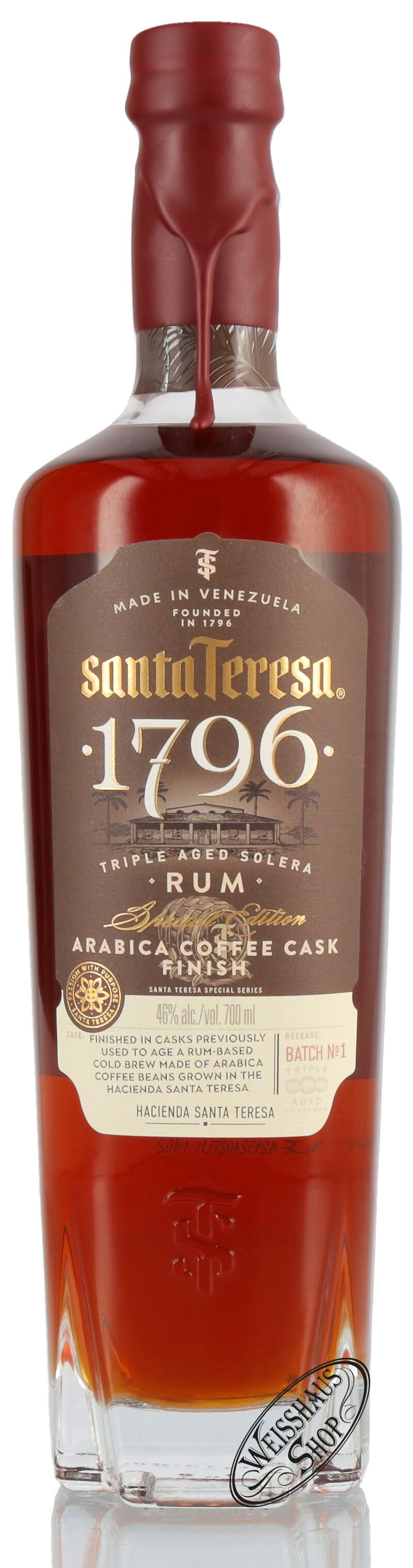 Santa Teresa 1796 Arabica Coffee Cask Finish Rum 46% vol. 0,70l