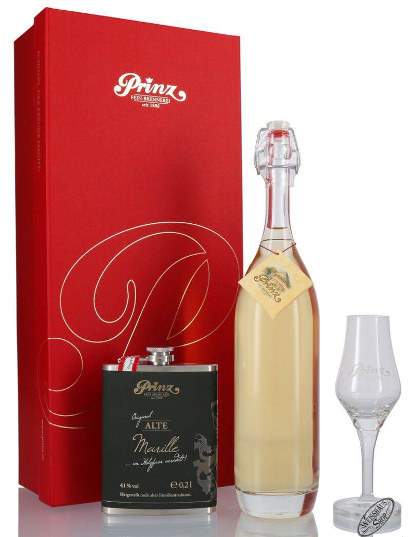 Prinz Geschenk-Set "Variation Alte Marille" 41% vol. 0,70l Prinz Geschenk-Set "Variation Alte Marille" 41% vol. 0,70l