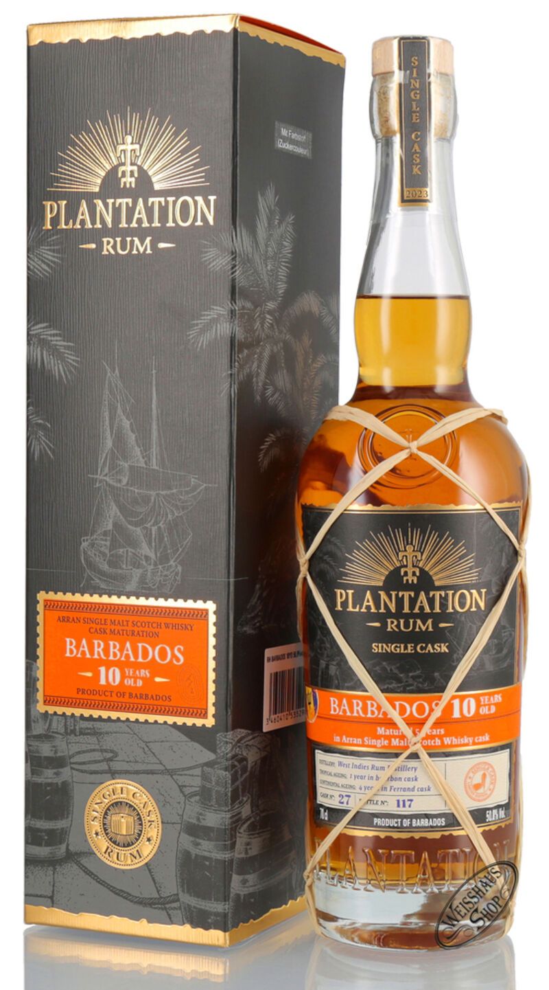 Plantation Barbados 10 YO Limited Edition Arran Cask Finish Rum 50,8% vol. 0,70l Plantation Barbados 10 YO Limited Edition Arran Cask Finish Rum 50,8% vol. 0,70l