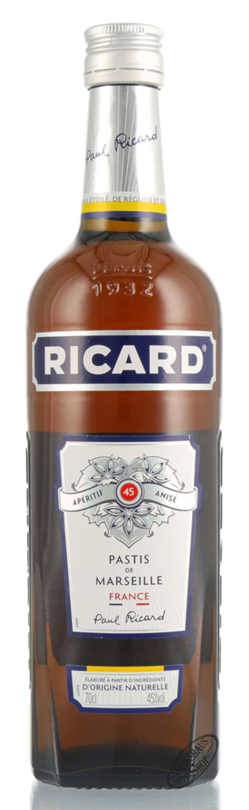 Ricard Pastis 45% vol. 0,70l Ricard Pastis 45% vol. 0,70l