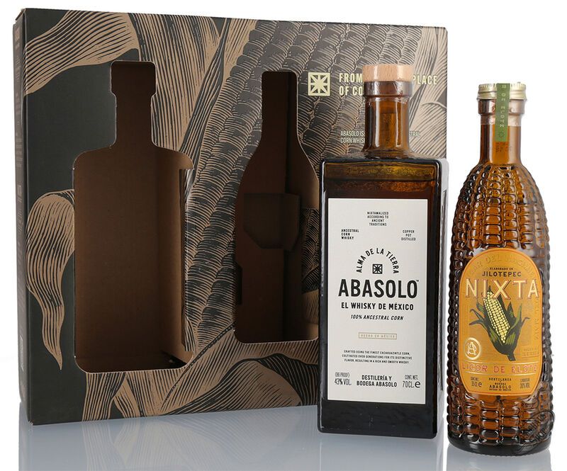 Abasolo Nixta Mexican Corn Whisky Geschenk-Set 1,05l Abasolo Nixta Mexican Corn Whisky Geschenk-Set 1,05l