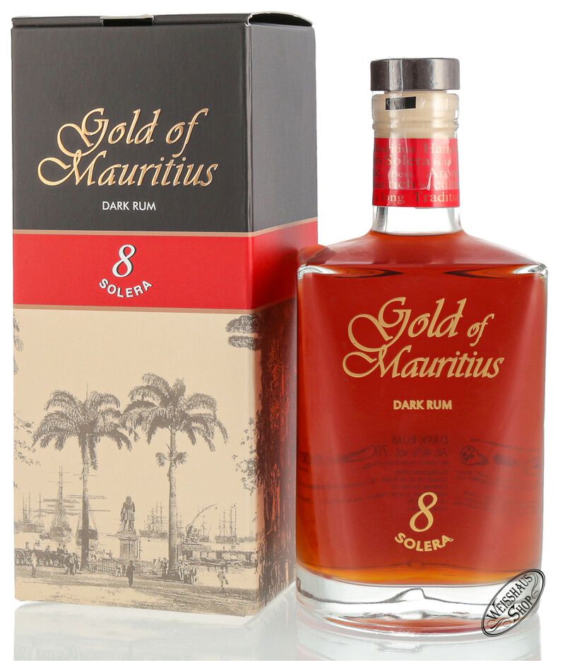 Gold of Mauritius 8 YO Solera Dark Rum 40% vol. 0,70l Gold of Mauritius 8 YO Solera Dark Rum 40% vol. 0,70l