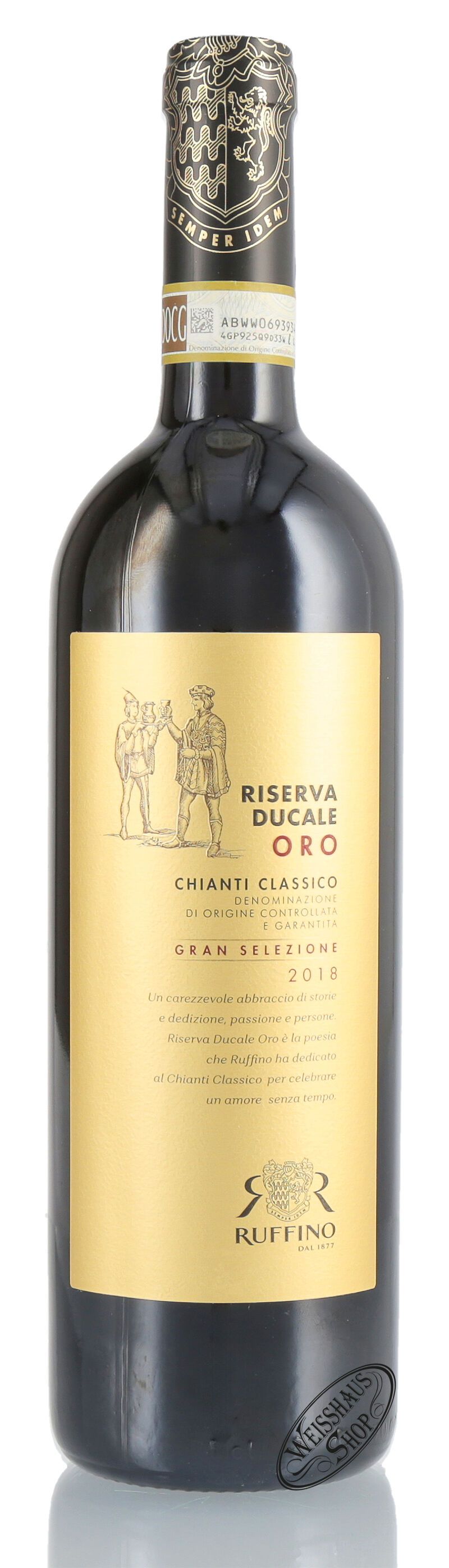 Ruffino Chianti Classico Riserva Ducale Oro 2018 14,5% vol. 0,75l Ruffino Chianti Classico Riserva Ducale Oro 2018 14,5% vol. 0,75l