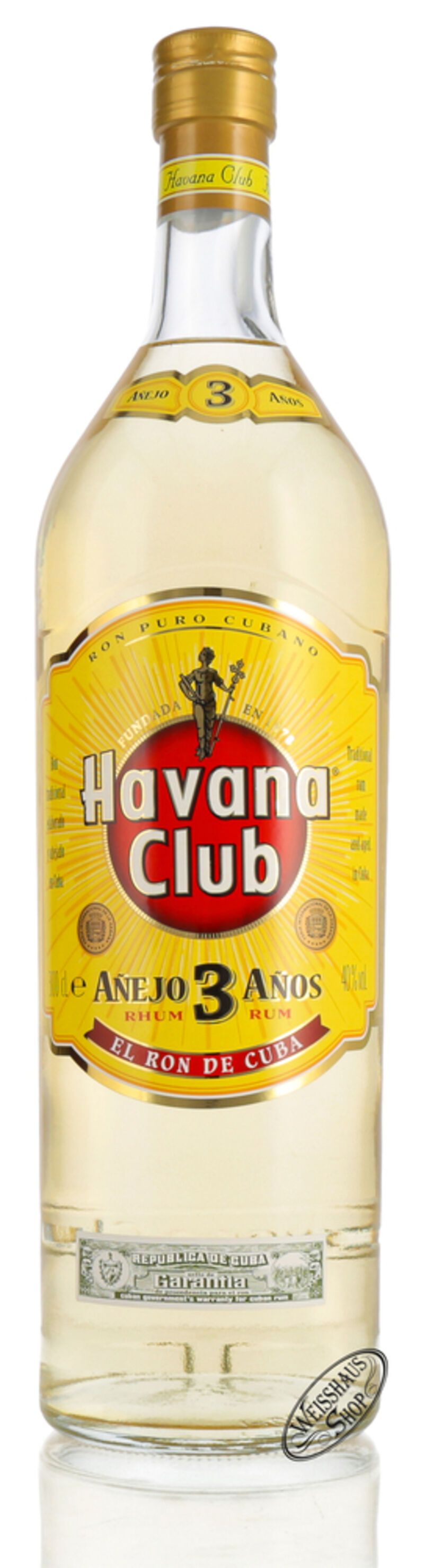 Havana Club Anejo 3 Anos Rum 40% vol. 3,0l Doppelmagnum Havana Club Anejo 3 Anos Rum 40% vol. 3,0l Doppelmagnum