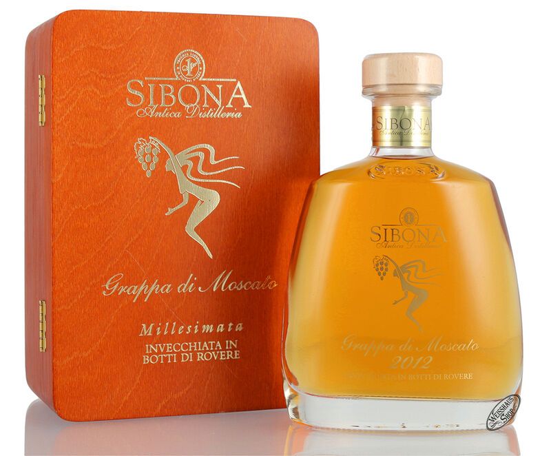Sibona Grappa Riserva Speciale 2012 Moscato 44% vol. 0,70l Sibona Grappa Riserva Speciale 2012 Moscato 44% vol. 0,70l