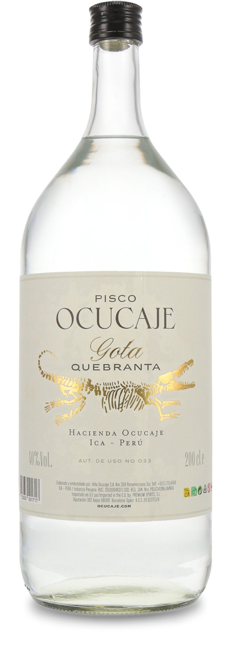 Ocucaje Pisco Puro Quebranta 40% vol. 2,0l Magnum
