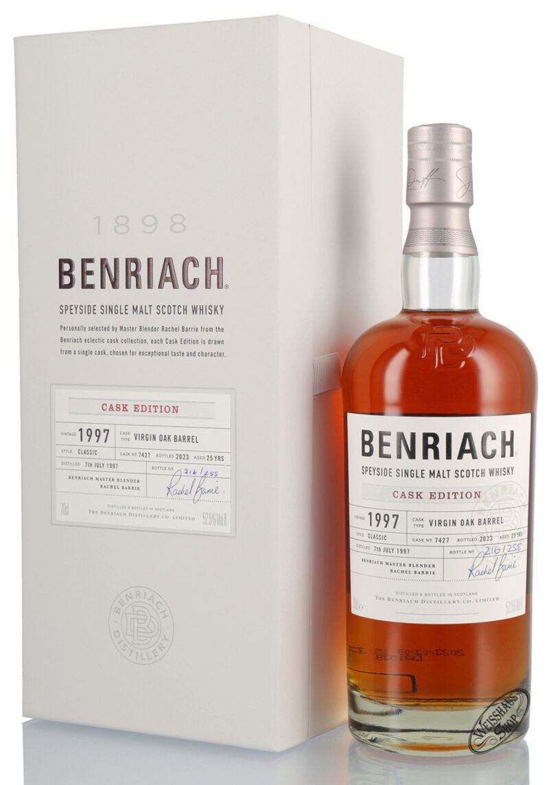 BenRiach 25 YO Vintage 1997 Single Cask Edition Whisky 52,5% vol. 0,70l