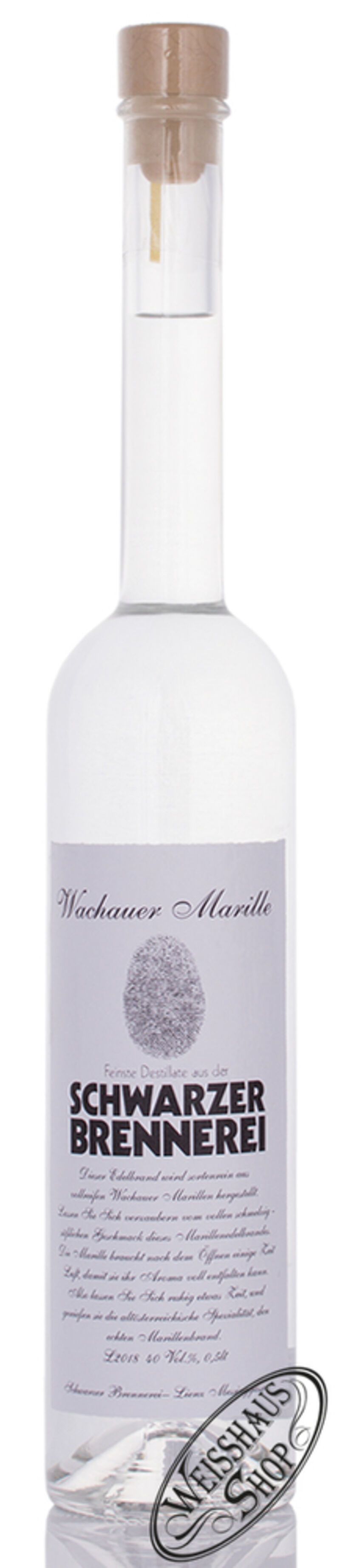 Schwarzer Marille Wachau Edelbrand 40% vol. 0,50l Schwarzer Marille Wachau Edelbrand 40% vol. 0,50l
