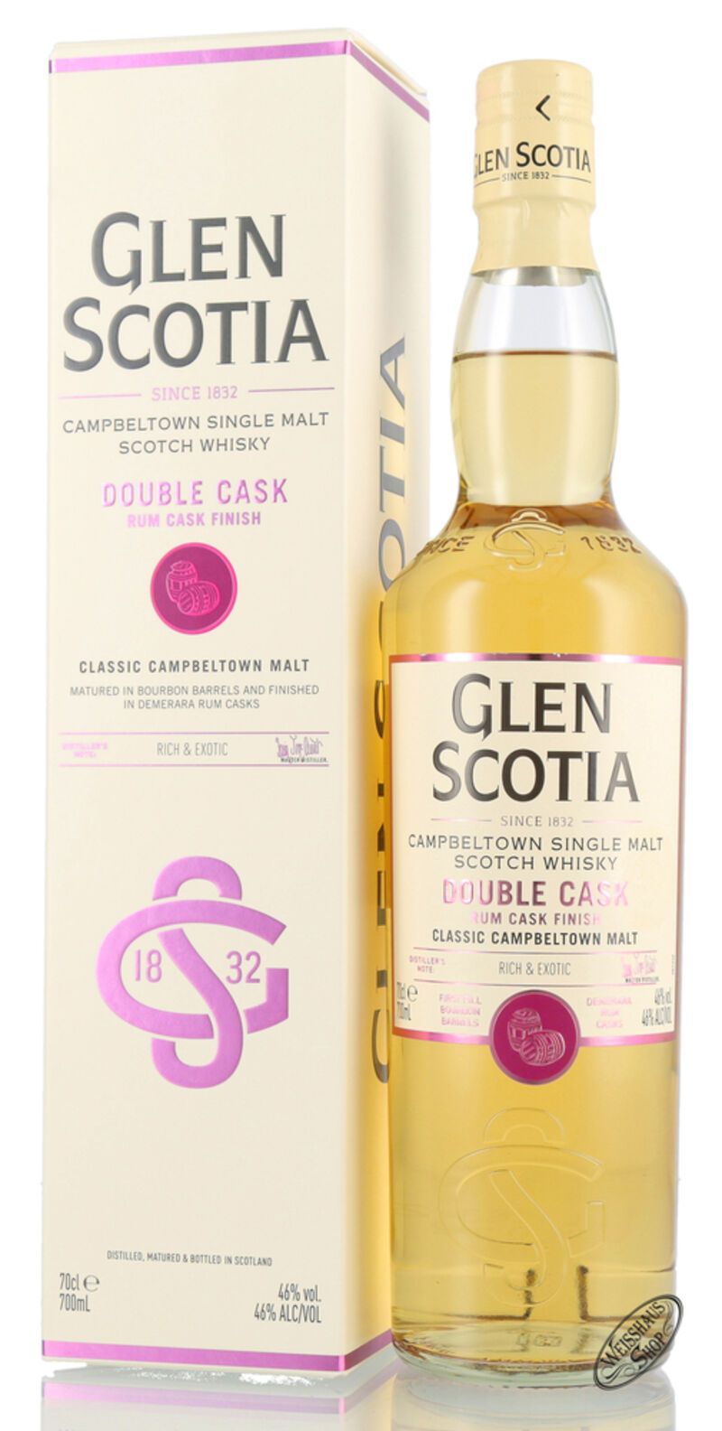 Glen Scotia Rich & Exotic Double Cask Finish Whisky 46% vol. 0,70l Glen Scotia Rich & Exotic Double Cask Finish Whisky 46% vol. 0,70l