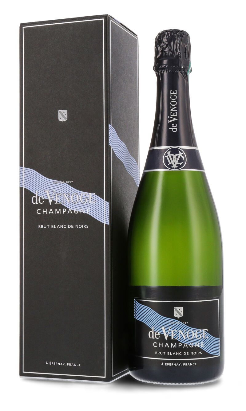 De Venoge Champagner Cordon Bleu Blanc de Noirs 12% vol. 0,75l Geschenkkarton