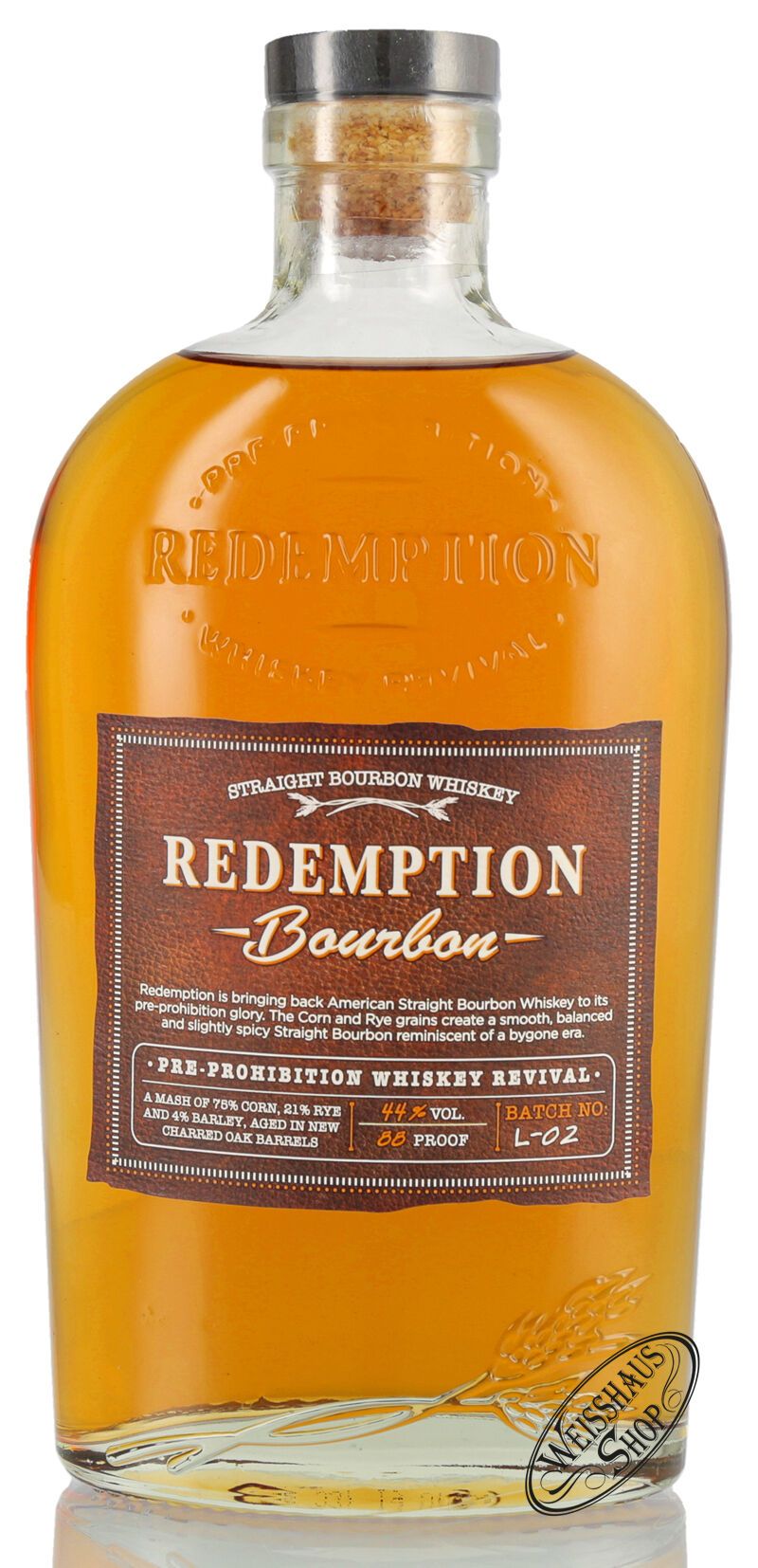 Redemption Straight Bourbon Whiskey 44% vol. 0,70l Redemption Straight Bourbon Whiskey 44% vol. 0,70l