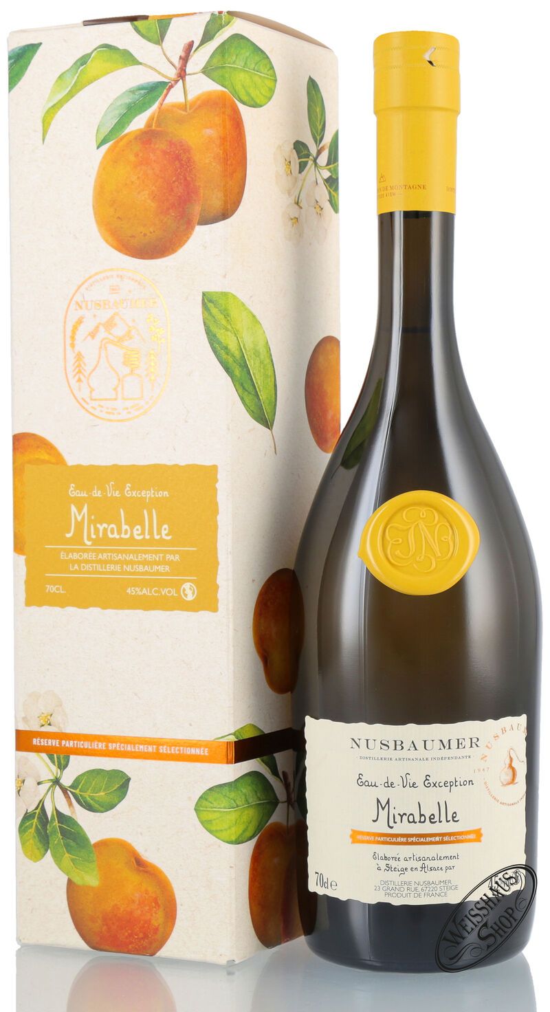 Nusbaumer Mirabelle trés vieille Edelbrand 45% vol. 0,70l Nusbaumer Mirabelle trés vieille Edelbrand 45% vol. 0,70l