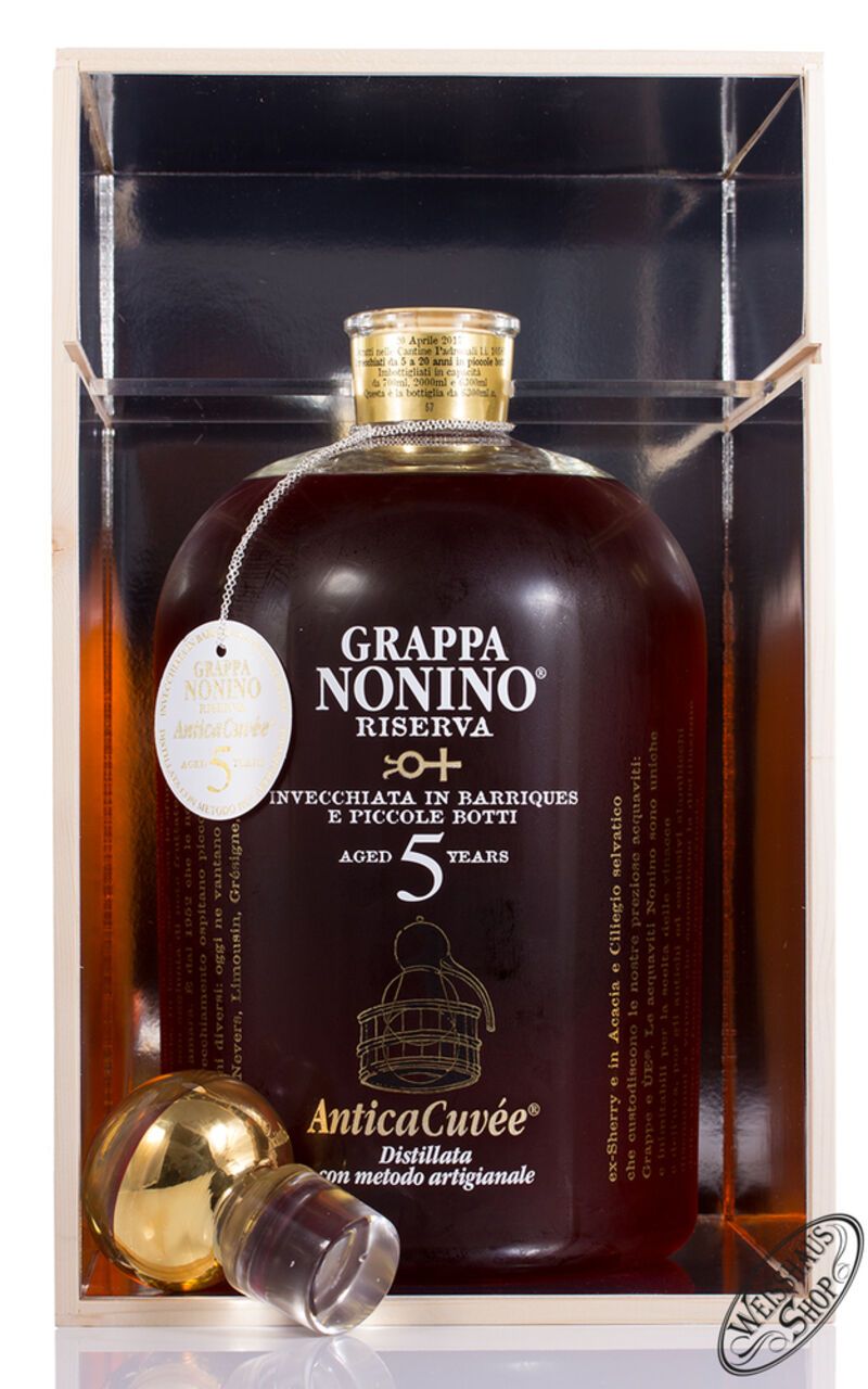 Nonino Grappa Riserva 5 YO AnticaCuvée 43% vol. 6,3l Nonino Grappa Riserva 5 YO AnticaCuvée 43% vol. 6,3l