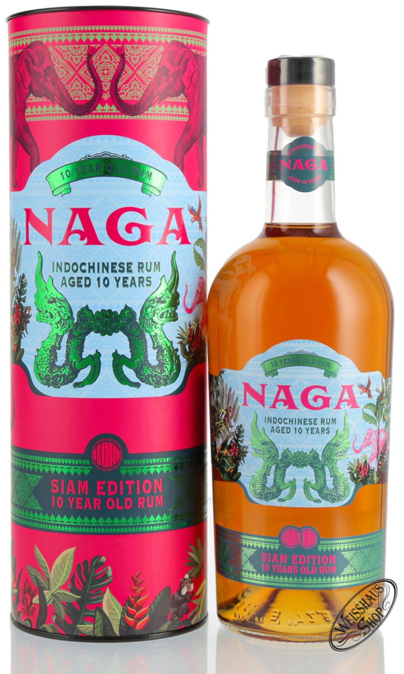 Naga 10 YO Siam Limited Edition Indochinese Rum 40% vol. 0,70l Naga 10 YO Siam Limited Edition Indochinese Rum 40% vol. 0,70l