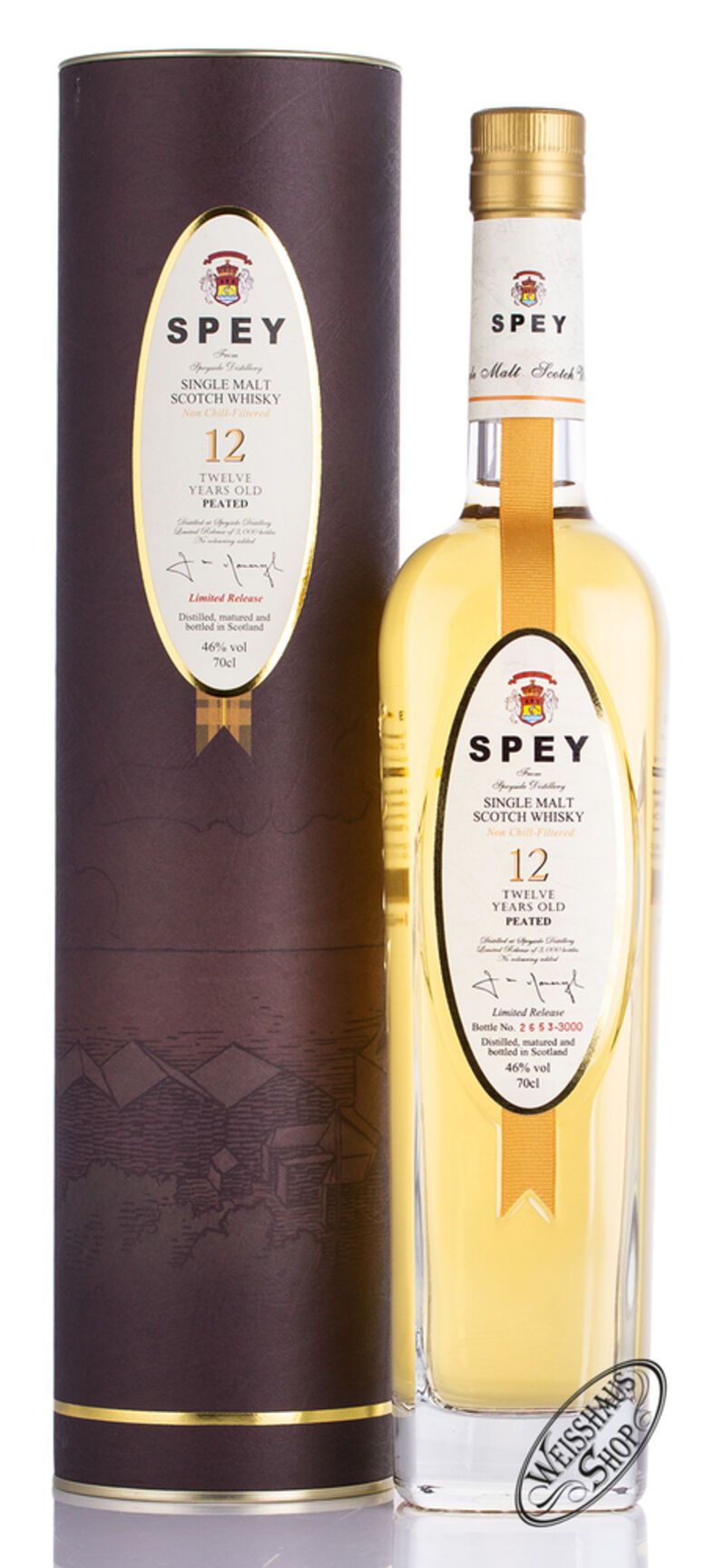 Spey 12 YO Peated Whisky 46% vol. 0,70l Spey 12 YO Peated Whisky 46% vol. 0,70l
