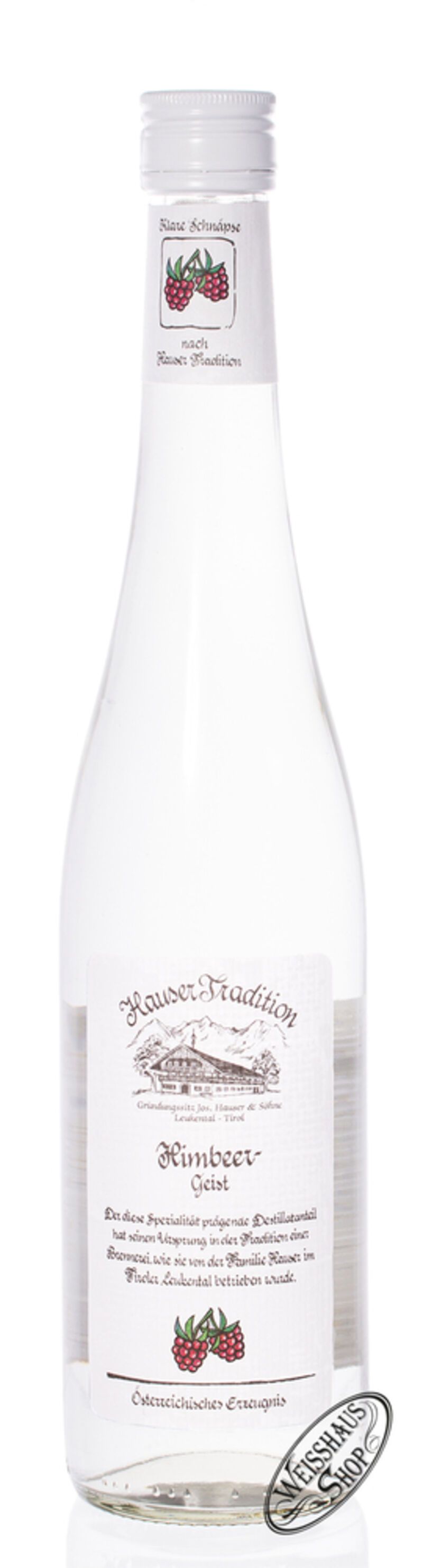 Hauser Himbeergeist 37,5% vol. 0,70l Hauser Himbeergeist 37,5% vol. 0,70l