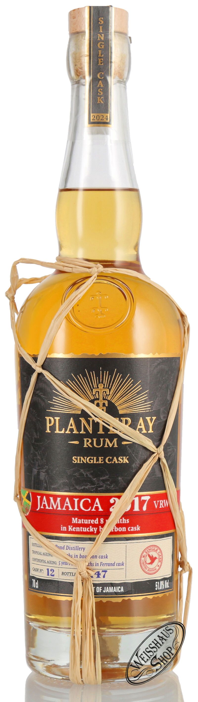Planteray Jamaica Vintage 2017 Single Cask Rum 51,8% vol. 0,70l Planteray Jamaica Vintage 2017 Single Cask Rum 51,8% vol. 0,70l