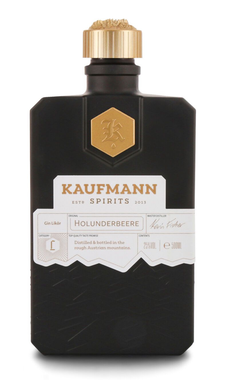 Kaufmann Spirits Holunderbeere Gin Likör 25% vol. 0,50l