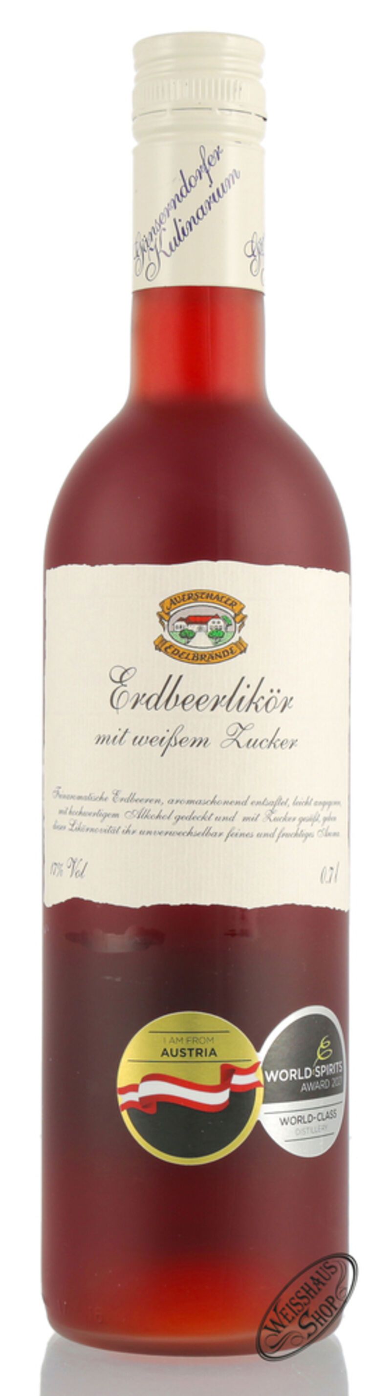 Auersthaler Erdbeerlikör 17% vol. 0,70l Auersthaler Erdbeerlikör 17% vol. 0,70l