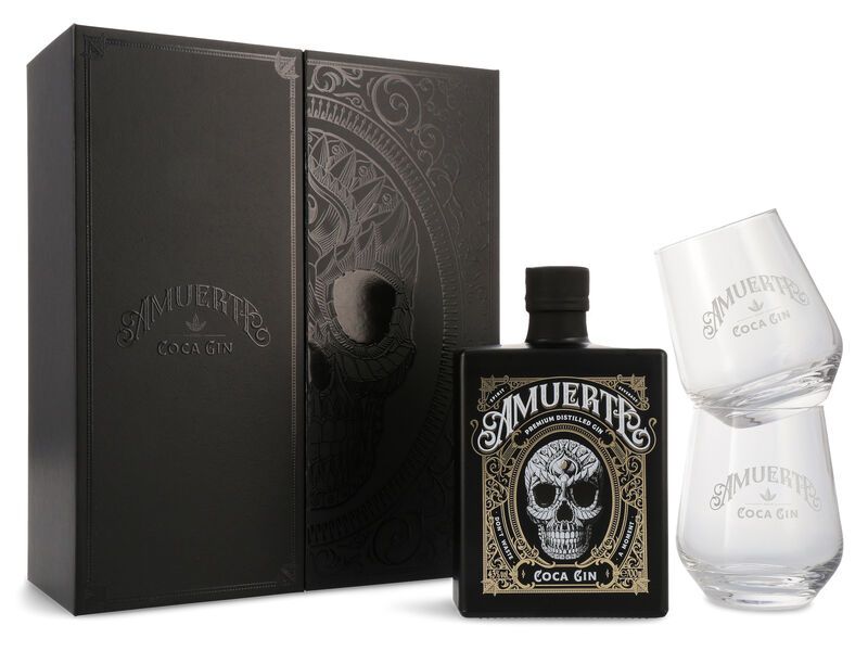 Amuerte Gin Black Edition Geschenk-Set 43% vol. 0,70l