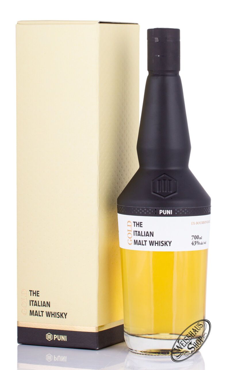 Puni Gold Bourbon Cask Finish Italian Malt Whisky 43% vol. 0,70l