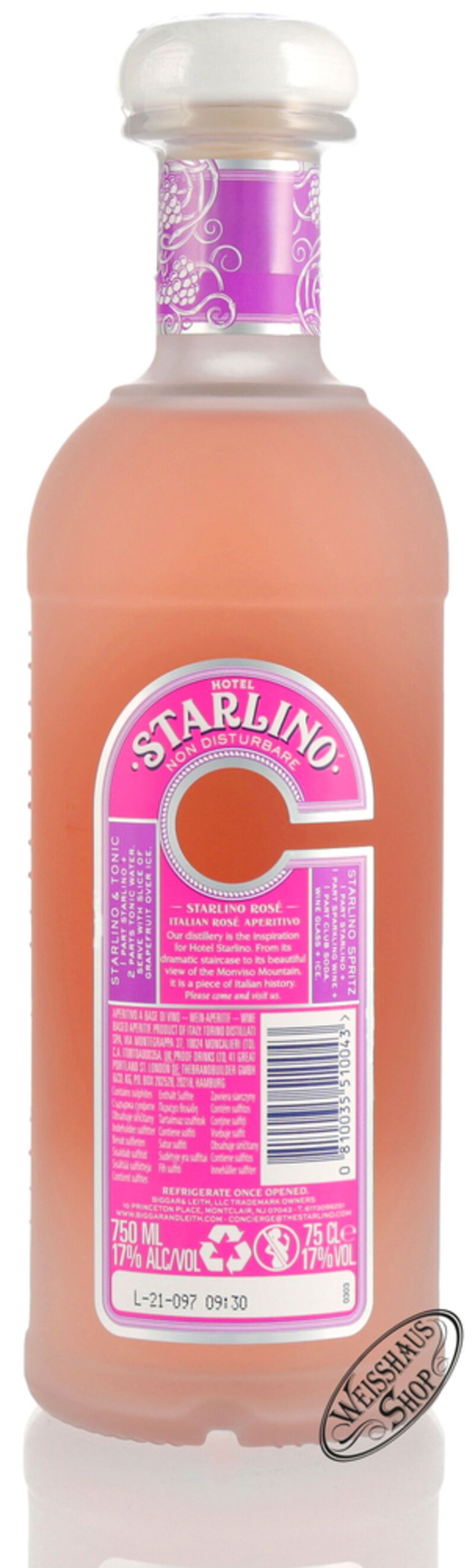 Hotel Starlino Rosé Aperitivo 17% vol. 0,75l