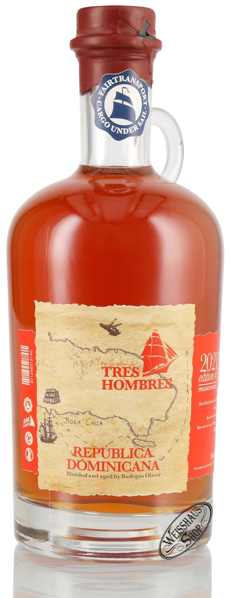 Tres Hombres Republica Dominicana 18 YO Edition #48 Rum 43% vol. 0,70l Tres Hombres Republica Dominicana 18 YO Edition #48 Rum 43% vol. 0,70l