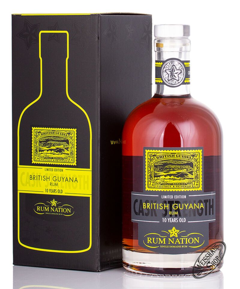 Rum Nation Guyana 10 YO Cask Strength Rum 56,4% vol. 0,70l Rum Nation Guyana 10 YO Cask Strength Rum 56,4% vol. 0,70l