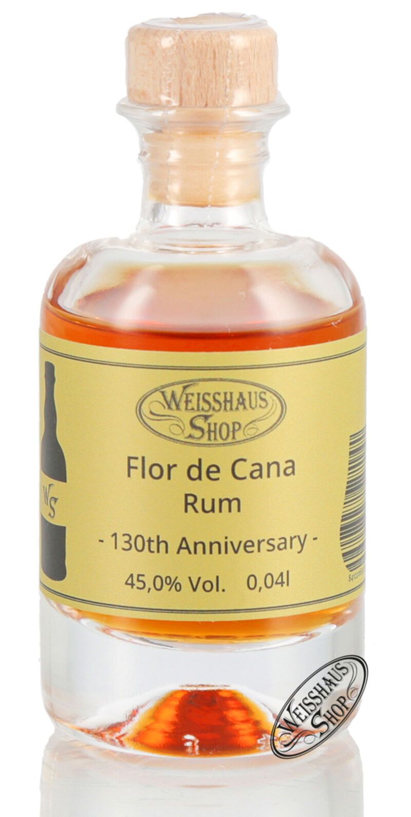 Flor de Cana 130th Anniversary Rum 45% vol. 0,04l Weisshaus Sample Flor de Cana 130th Anniversary Rum 45% vol. 0,04l Weisshaus Sample