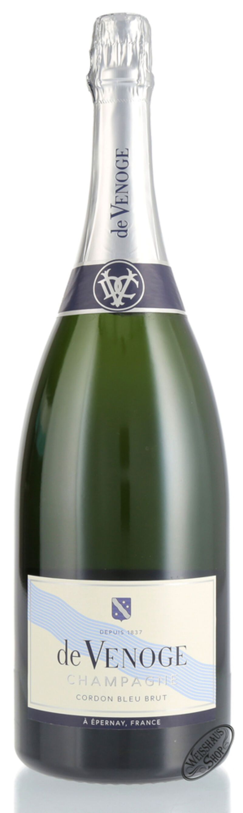 De Venoge Champagner Cordon Bleu Brut 12% vol. 1,50l Magnum Geschenkkarton