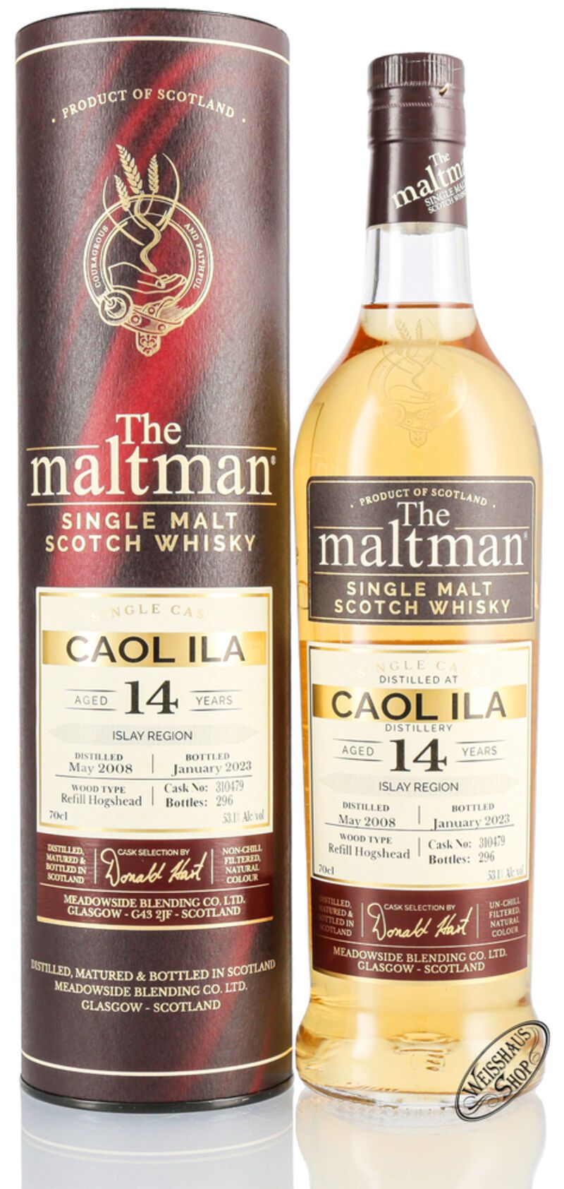 The Maltman Caol Ila Vintage 2008 Single Cask Whisky 53,1% vol. 0,70l The Maltman Caol Ila Vintage 2008 Single Cask Whisky 53,1% vol. 0,70l