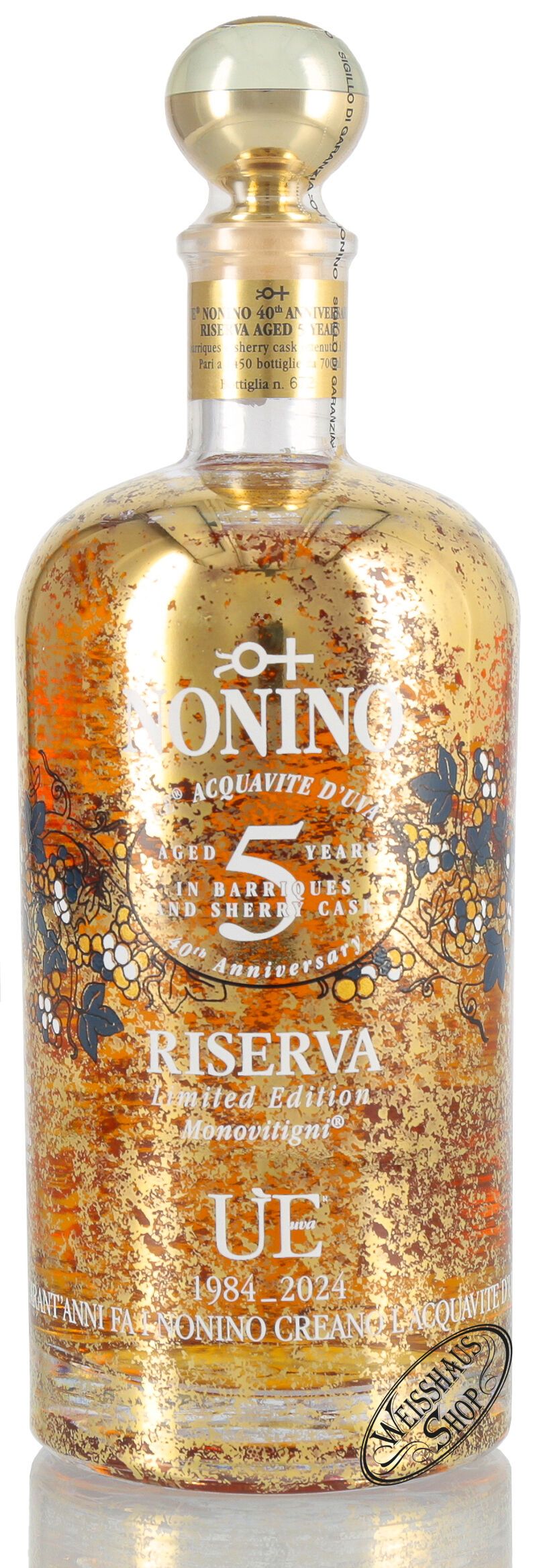 Nonino ÙE Riserva 5 Jahre Barrique Traubenbrand 43% vol. 0,70l Nonino ÙE Riserva 5 Jahre Barrique Traubenbrand 43% vol. 0,70l