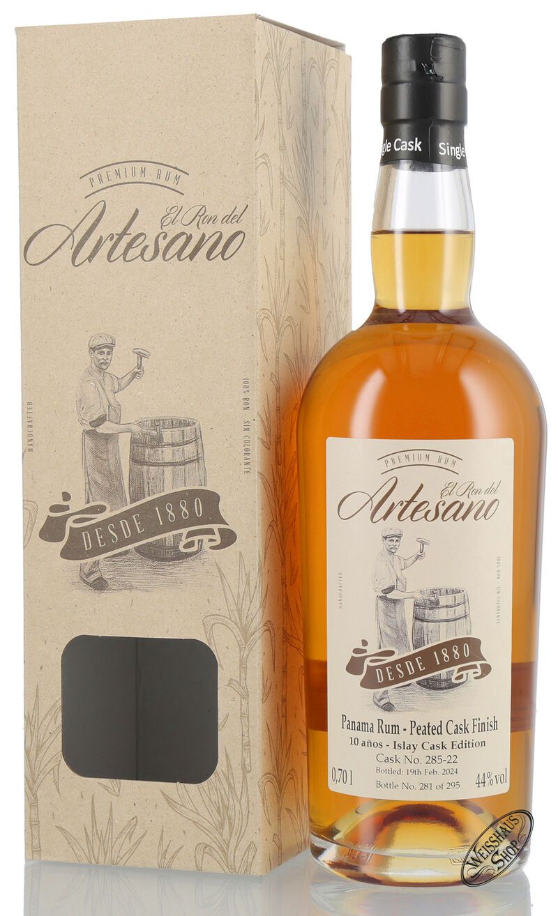 El Ron del Artesano 10 YO Peated Islay Cask 44% vol. 0,70l El Ron del Artesano 10 YO Peated Islay Cask 44% vol. 0,70l