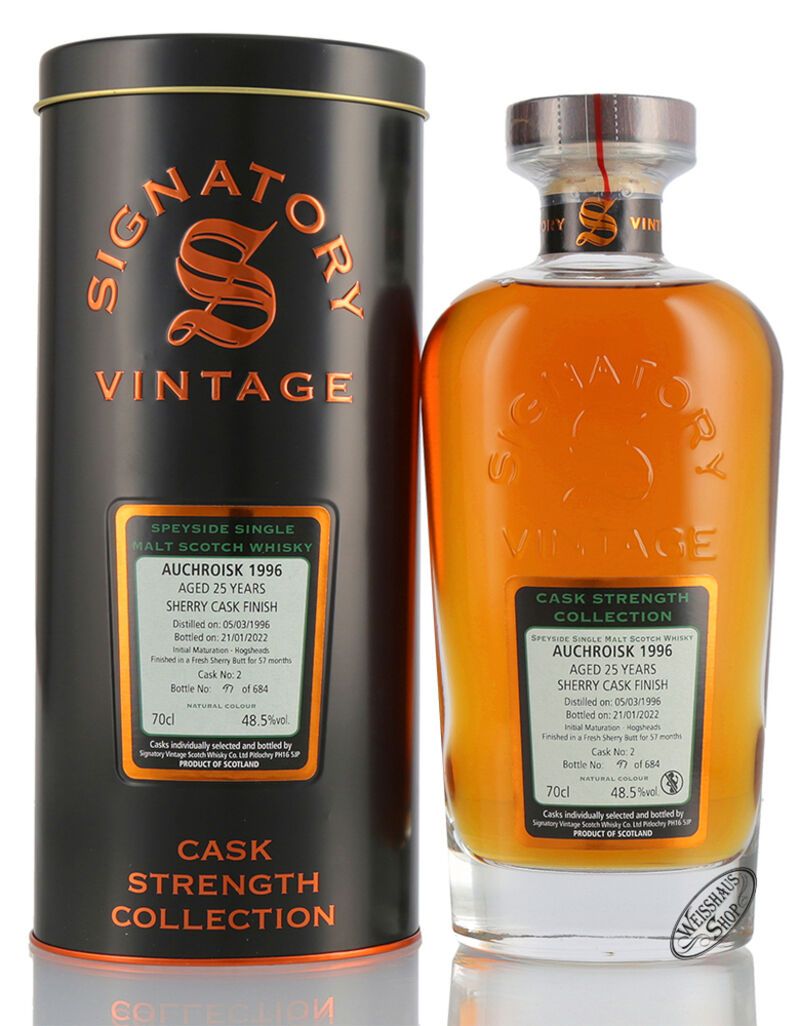 Auchroisk Vintage 1996 Signatory Whisky 48,5% vol. 0,70l