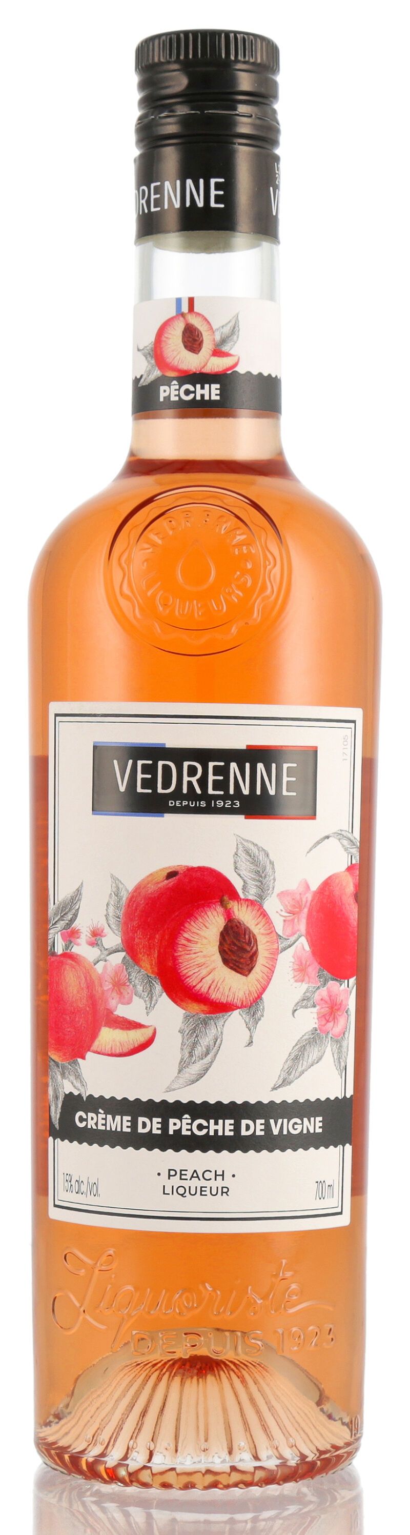 Vedrenne Liqueur Creme de peche 15% vol. 0,70l Vedrenne Liqueur Creme de peche 15% vol. 0,70l