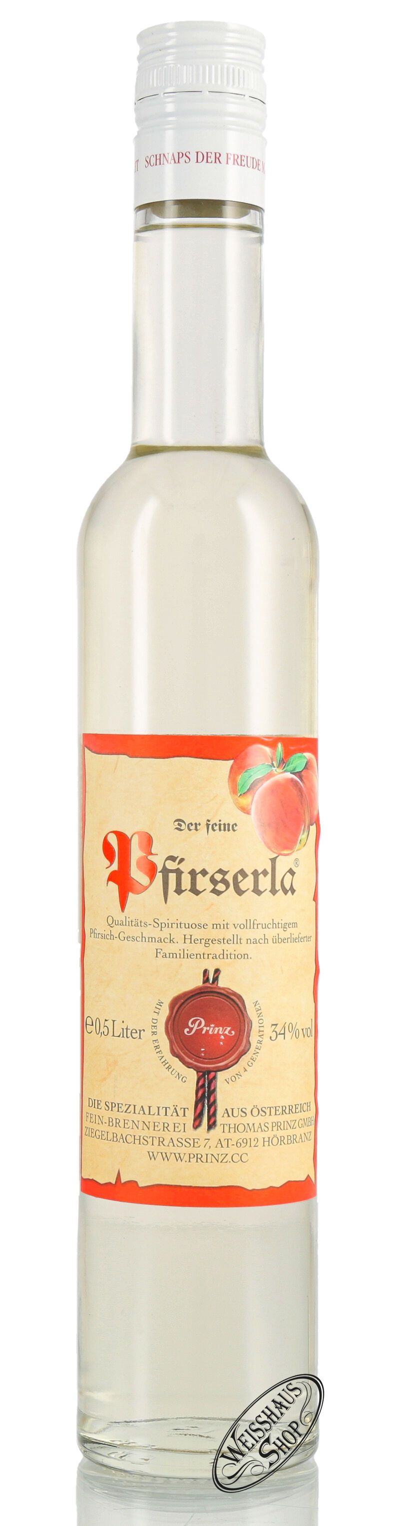 Prinz Pfirserla 34% vol. 0,50l Prinz Pfirserla 34% vol. 0,50l