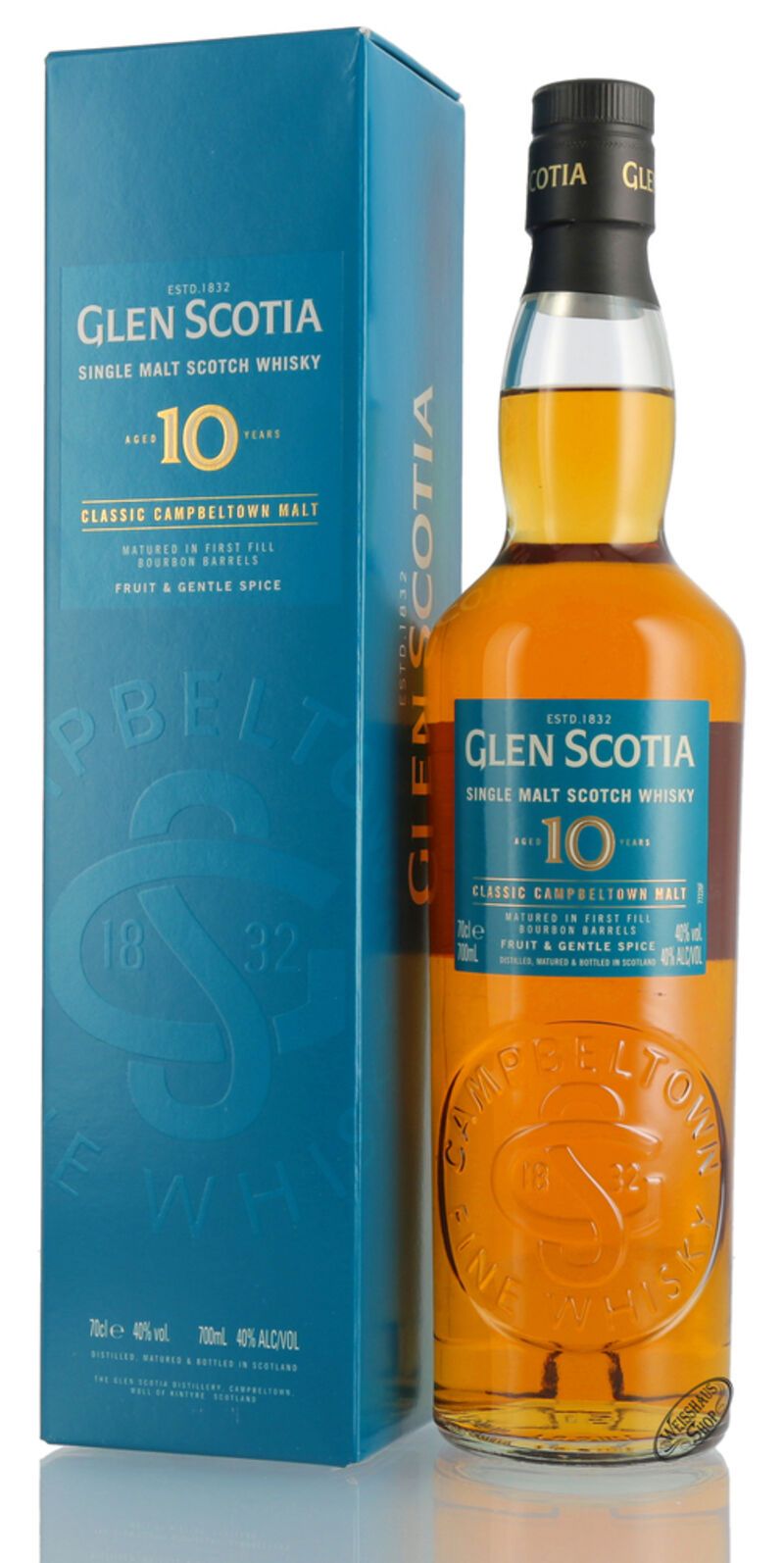 Glen Scotia 10 YO Unpeated Single Malt Whisky 40% vol. 0,70l Glen Scotia 10 YO Unpeated Single Malt Whisky 40% vol. 0,70l