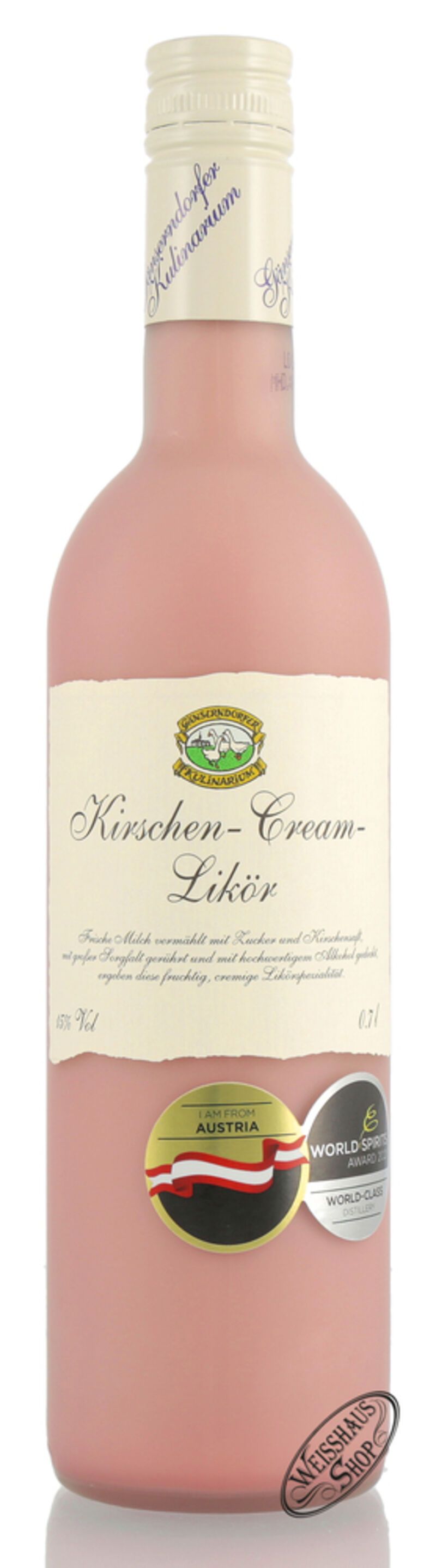 Auersthaler Kirsch Cream Likör 15% vol. 0,70l Auersthaler Kirsch Cream Likör 15% vol. 0,70l