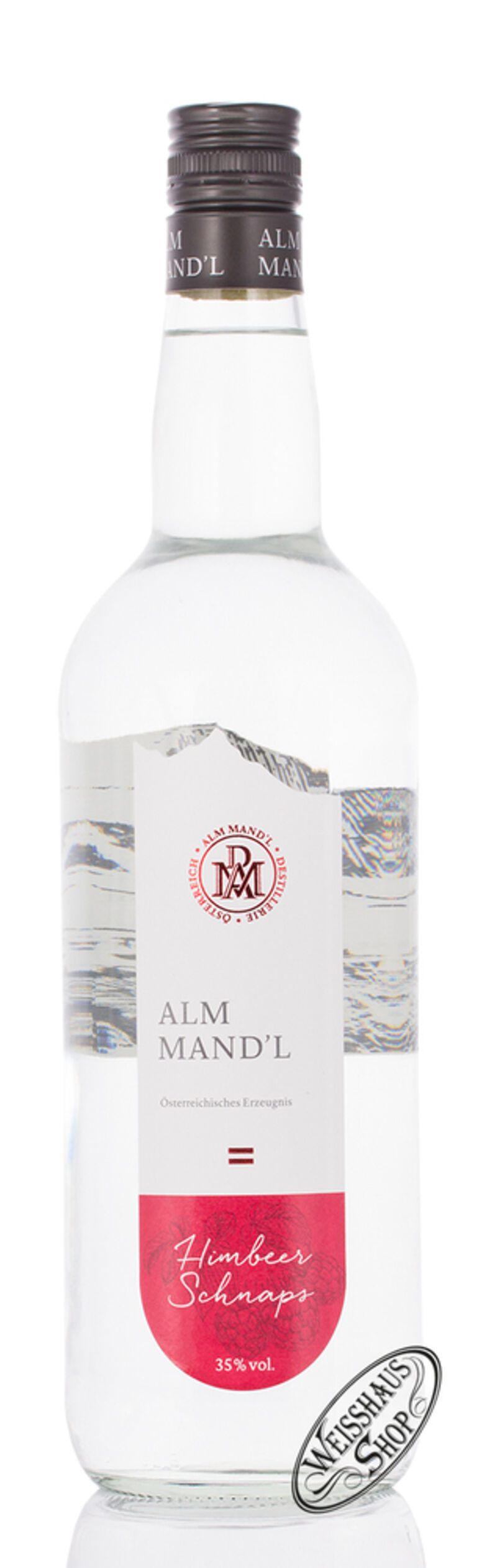 Alm Mand'l Himbeer Schnaps 35% vol. 1,0l Alm Mand'l Himbeer Schnaps 35% vol. 1,0l