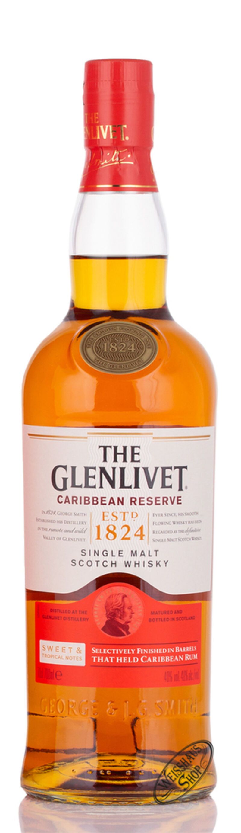 The Glenlivet Caribbean Reserve Whisky 40% vol. 0,70l B-Ware