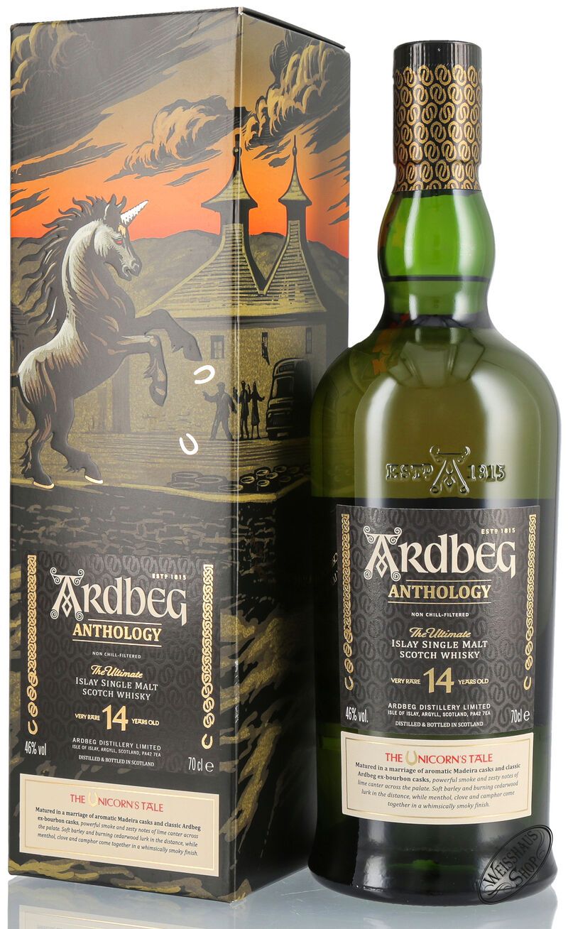 Ardbeg Anthology The Unicorn's Tale 14 YO Limited Edition Islay Whisky 46% vol. 0,70l Ardbeg Anthology The Unicorn's Tale 14 YO Limited Edition Islay Whisky 46% vol. 0,70l