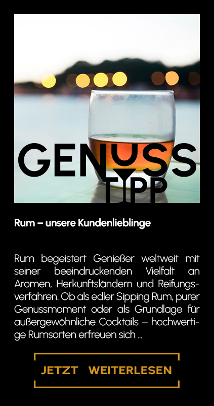 Genuss-Tipp Banner zum Thema Rum - unsere Kundenlieblinge.