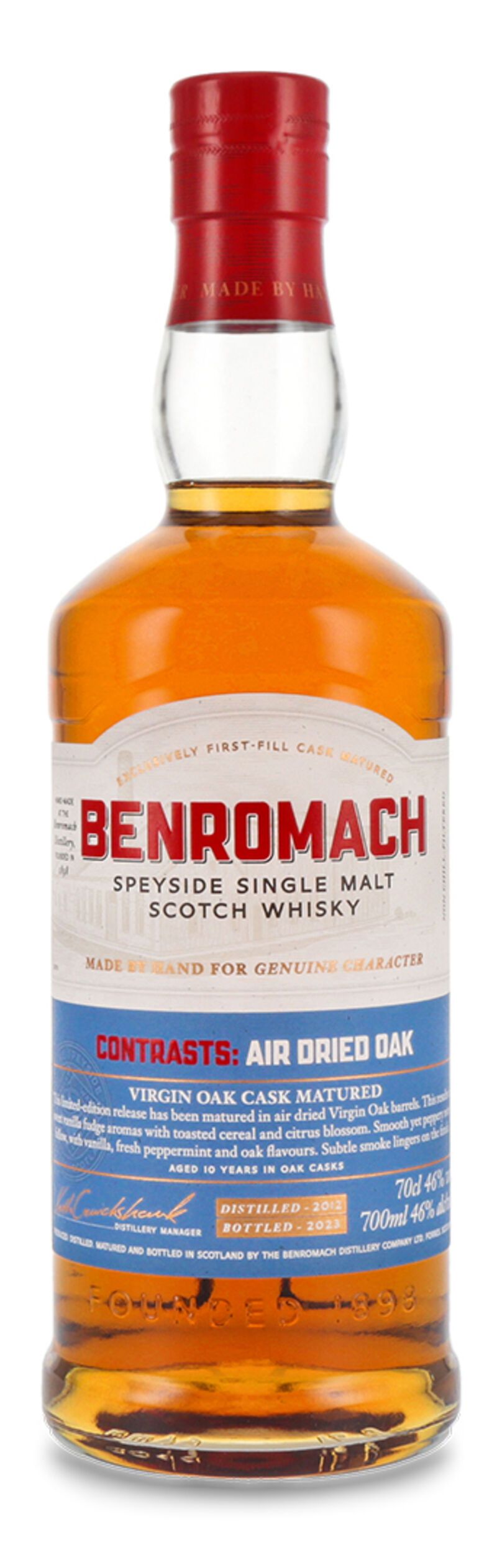 Benromach Virgin Oak Air Dried Vintage 2012 Whisky 46% vol. 0,70l