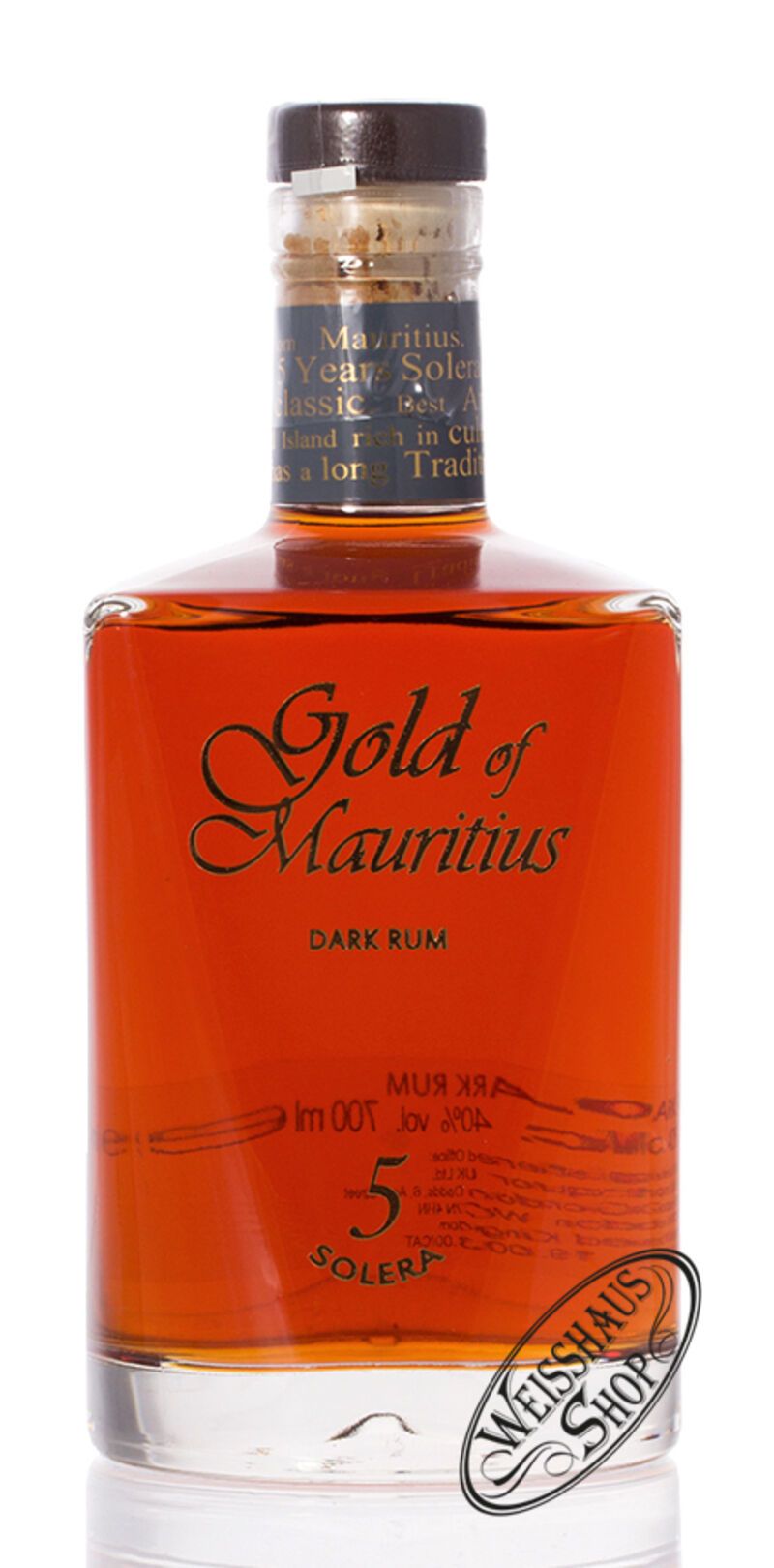 Gold of Mauritius 5 YO Solera Dark Rum 40% vol. 0,70l Gold of Mauritius 5 YO Solera Dark Rum 40% vol. 0,70l