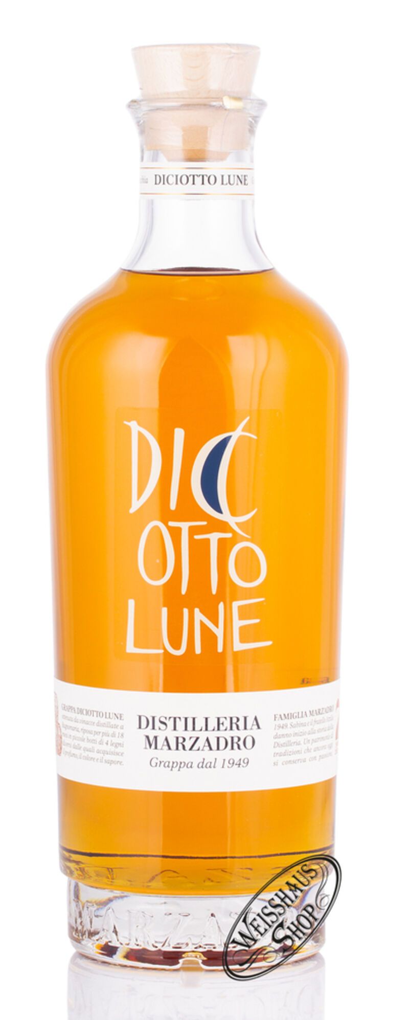 Marzadro Grappa Le Dic'otto Lune 41% vol. 1,50l Magnum
