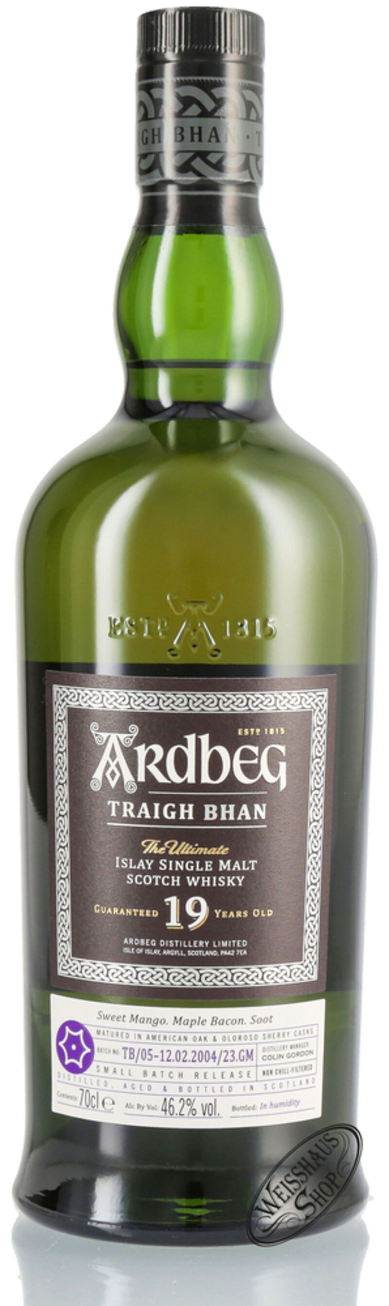 Ardbeg 19 YO Traigh Bhan Batch 5 Islay Whisky 46,2% vol. 0,70l Ardbeg 19 YO Traigh Bhan Batch 5 Islay Whisky 46,2% vol. 0,70l