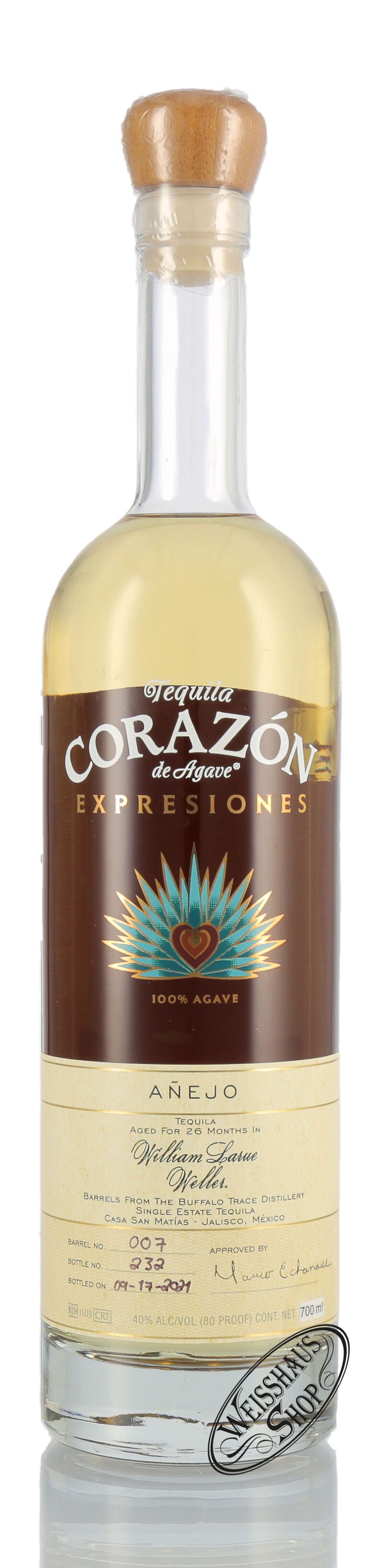 Corazon Expresiones William Larue Weller Anejo Tequila 40% vol. 0,70l
