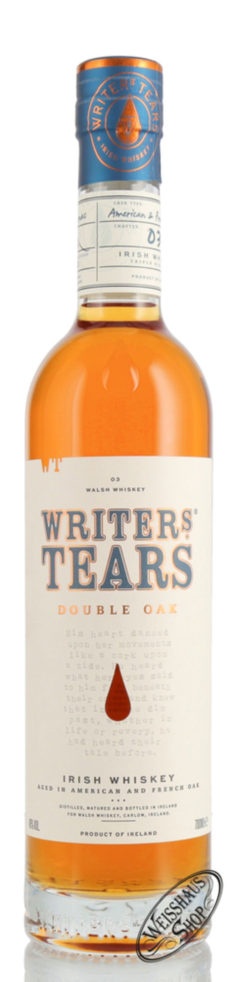 Writer's Tears Double Oak Irish Whiskey 46% vol. 0,70l