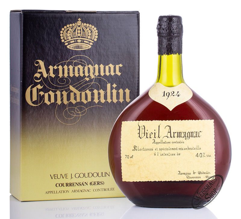 Goudoulin Vieil Vintage 1924 Armagnac 40% vol. 0,70l Goudoulin Vieil Vintage 1924 Armagnac 40% vol. 0,70l