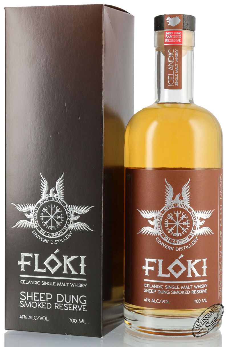 Floki Icelandic Young Malt Sheep Dung Smoked Whisky 47% vol. 0,70l Floki Icelandic Young Malt Sheep Dung Smoked Whisky 47% vol. 0,70l